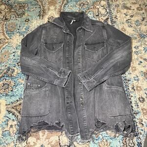 Free People Moonchild Denim Shirt Jacket